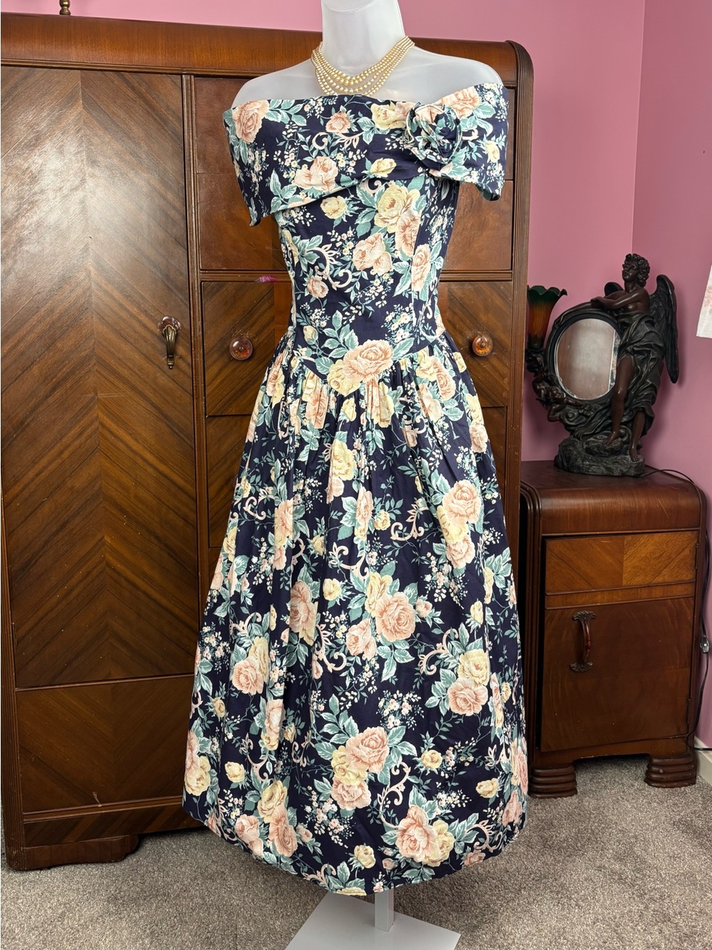 Vintage 80’s Romantic Jessica McClintock GUNNESAX Dress (Fits Modern US M) - Picture 2 of 11